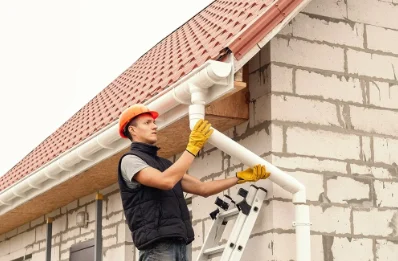 Pose et remplacement de gouttières à Domqueur